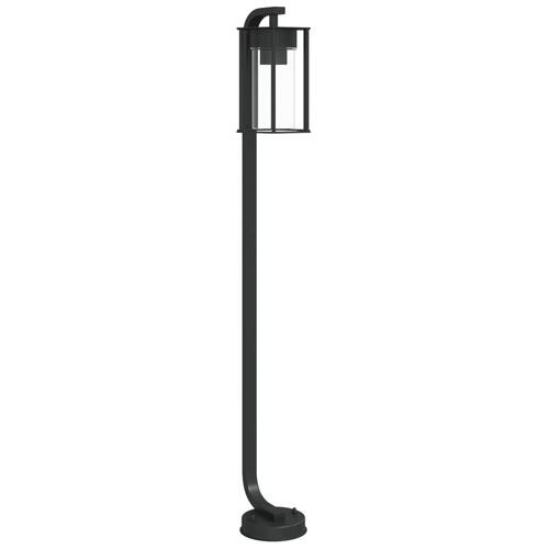 Udendørs standerlampe 100 cm rustfrit stål sort