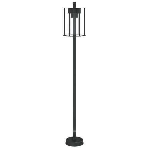 Udendørs standerlampe 100 cm rustfrit stål sort