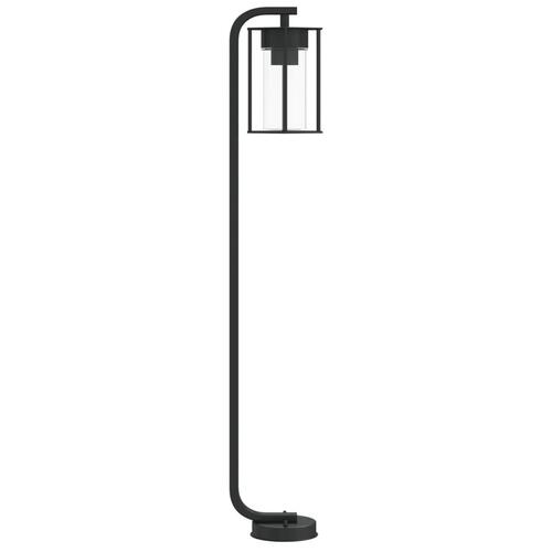 Udendørs standerlampe 100 cm rustfrit stål sort