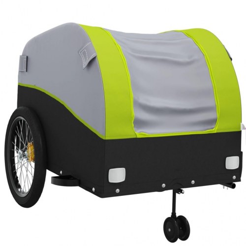 Cykelanhænger 45 kg - jern, sort/grøn
