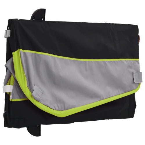 Cykelanhænger 45 kg - jern, sort/grøn
