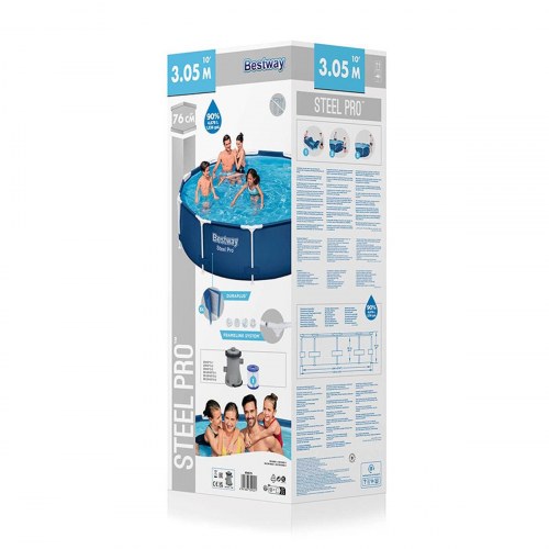 Pool Aftageligt Bestway 305 x 76 cm 305 x 305 x 76 cm