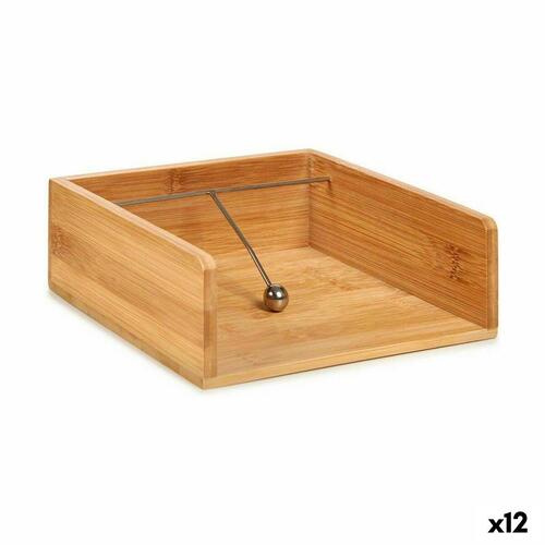Servietholder Brun Bambus 18,2 x 7 x 21,6 cm (12 enheder)
