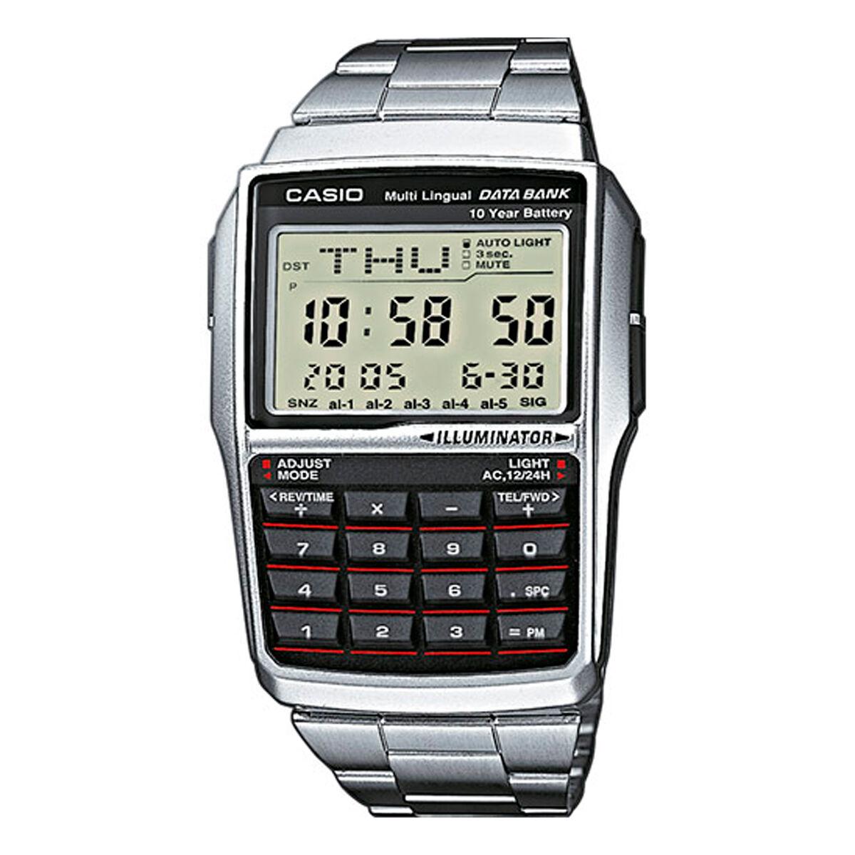 Herreur Casio Dbc-32d-1aes Digitalt Armbåndsur I Sort/sølv