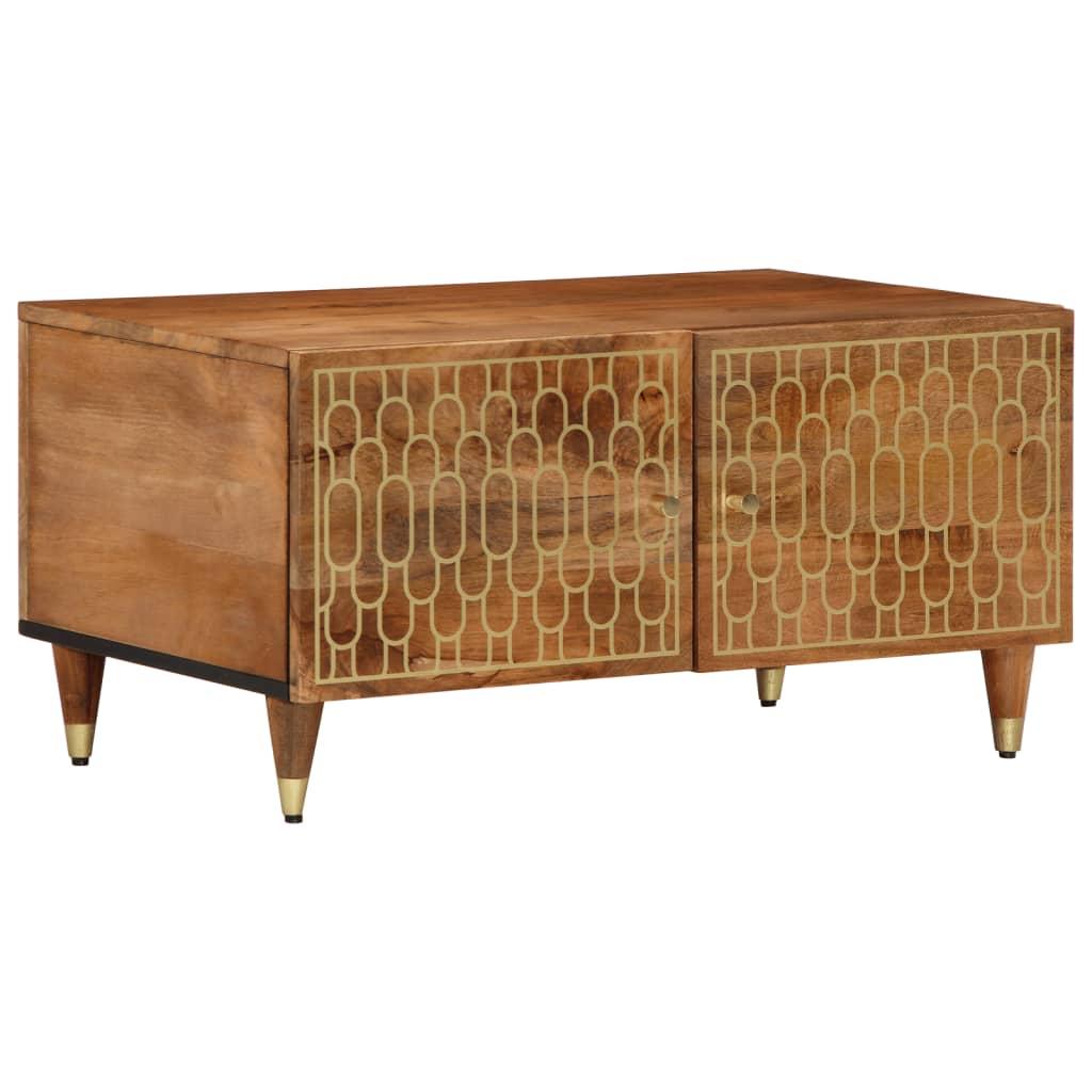 Sofabord 80x50x40 cm massivt mangotræ billede