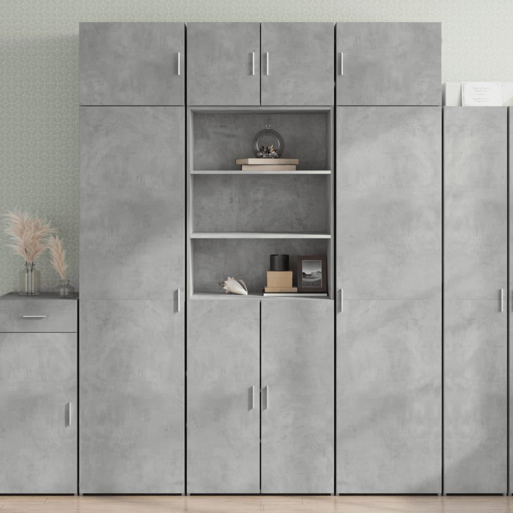 Højskab i konstrueret træ 70×42,5×185 cm - betongrå