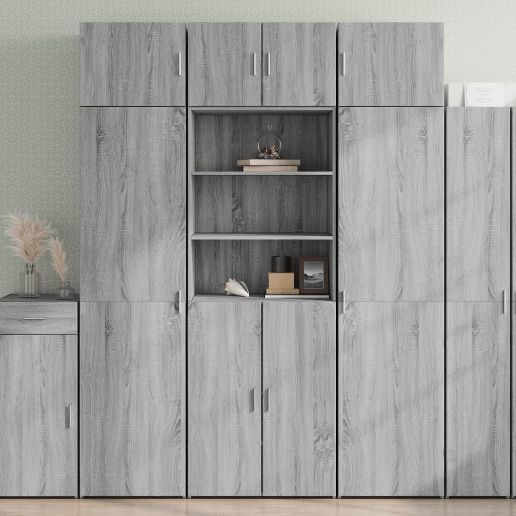 Højskab i konstrueret træ - 70 x 42,5 x 185 cm, grå sonoma-eg