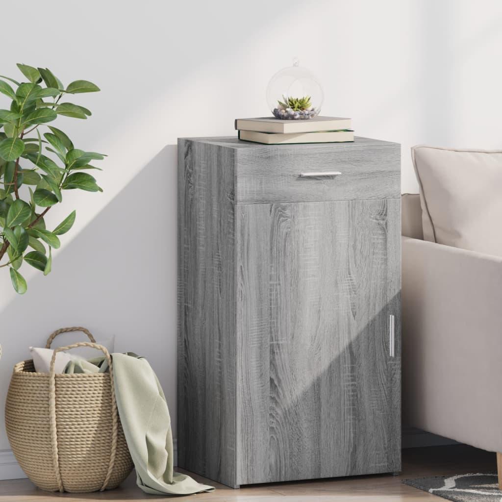 Skab 50X42,5X93 Cm Konstrueret Træ Brun Sonoma-Eg - Grå sonoma-eg