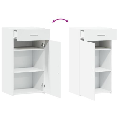 Skab 50x42,5x93 cm konstrueret træ hvid