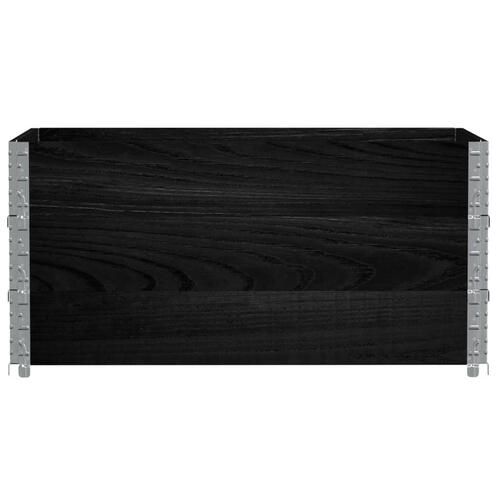 Pallerammer 3 stk. 120x80 cm massivt fyrretræ sort