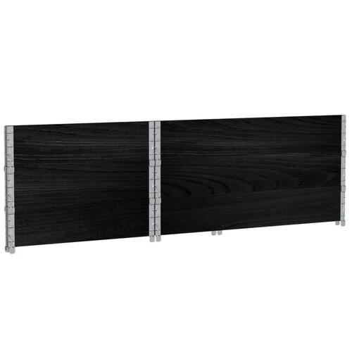 Pallerammer 3 stk. 120x80 cm massivt fyrretræ sort