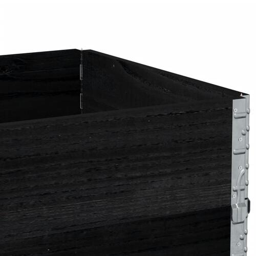 Pallerammer 3 stk. 80x60 cm massivt fyrretræ sort