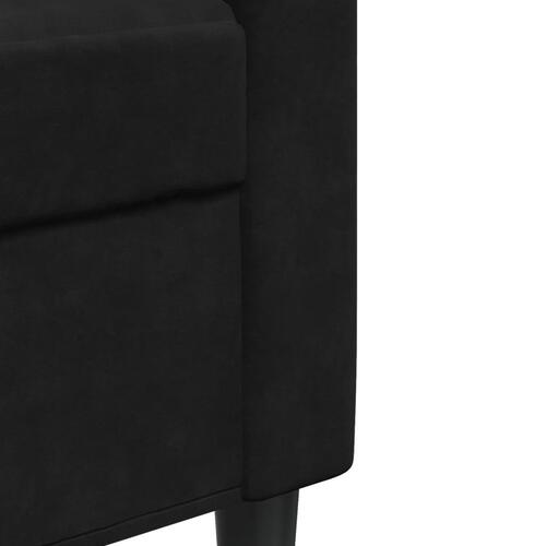 3 personers sofa med hynder velour sort