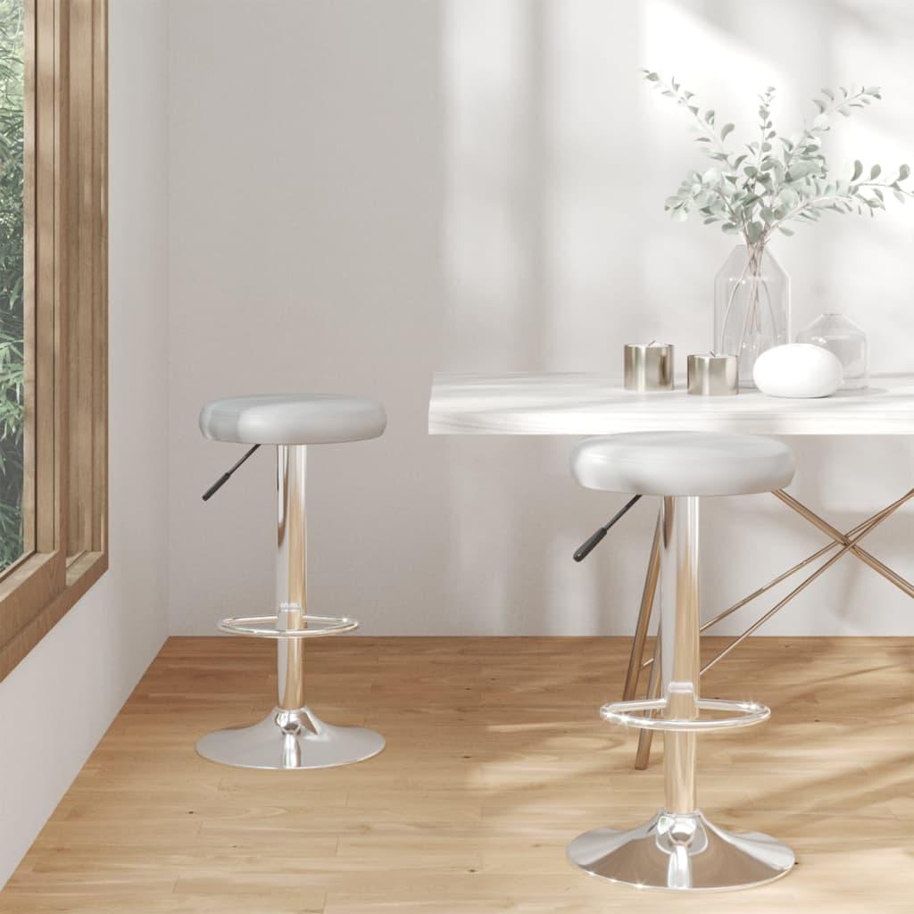 barstole 2 stk. kunstlæder grå