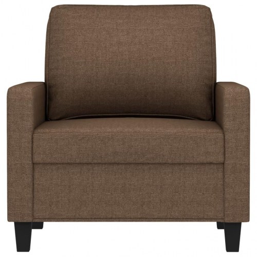 Lænestol i stof - 60 cm sædebredde, brun