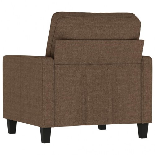 Lænestol i stof - 60 cm sædebredde, brun