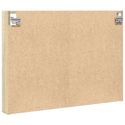 Vitrineskab 80x8,5x58 cm konstrueret træ sonoma-eg