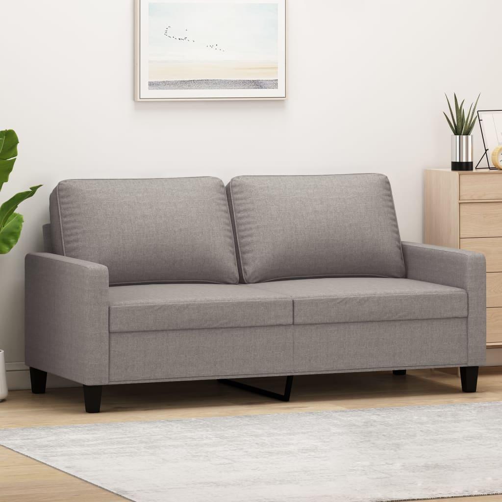 2-personers sofa 140 cm stof gråbrun billede