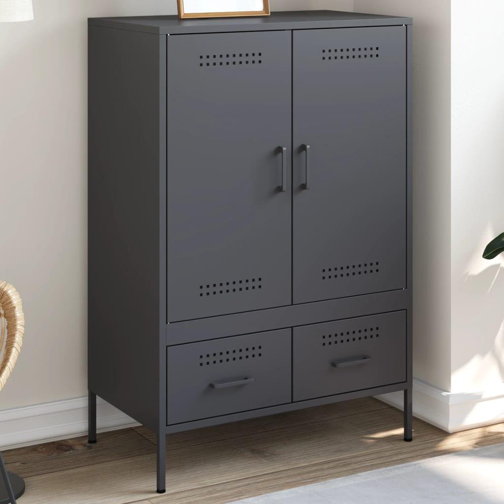 Skab i stål 68 × 39 × 101,5 cm - antracitgrå