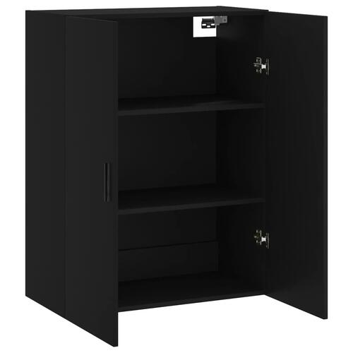 Væghængt skab 69,5x34x90 cm sort