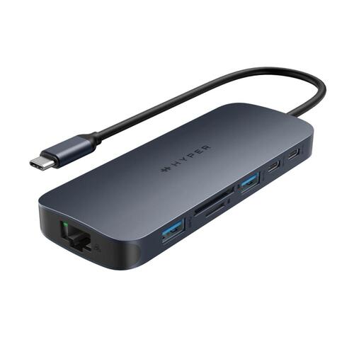 Hyper USB-C Hub HD4005GL - Blå, 10 porte