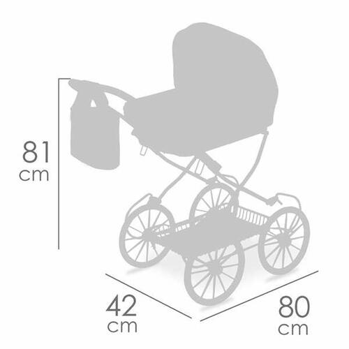 Decuevas koala barnevogn til dukker - 42 × 80 × 81 cm