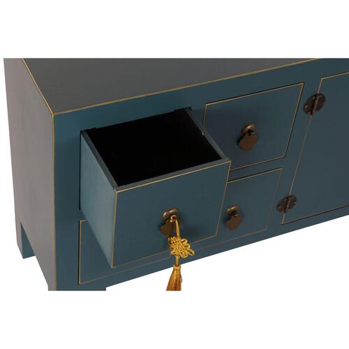 Tv-bord Gran Mørkeblå Træ MDF 130 x 24 x 51 cm