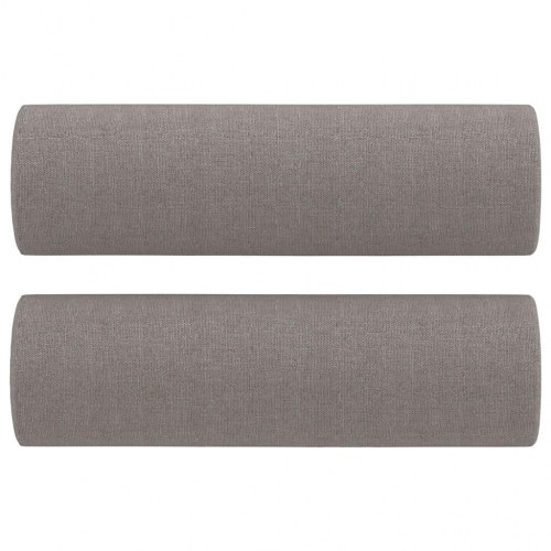 2-personers sofa med pyntepuder - 120 cm sædebredde, stof gråbrun