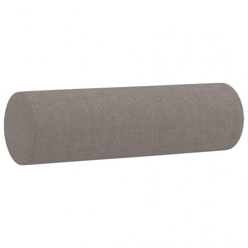 2-personers sofa med pyntepuder - 120 cm sædebredde, stof gråbrun