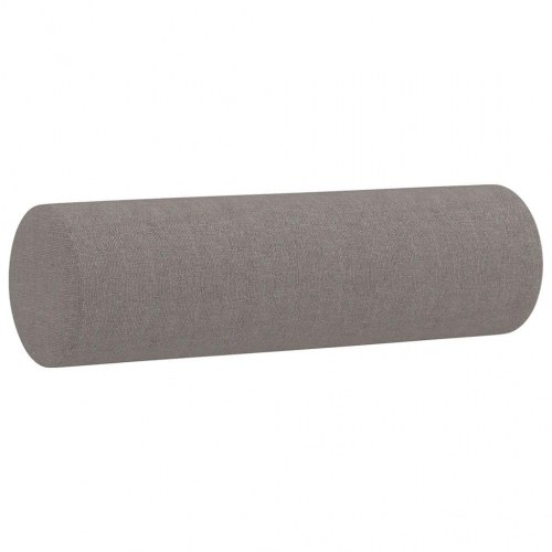 3-personers sofa med pyntepuder - stof, gråbrun, 198 cm