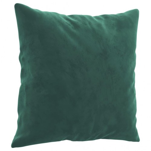 2-personers sofa med pyntepuder - velour, mørkegrøn, sædebredde 120 cm