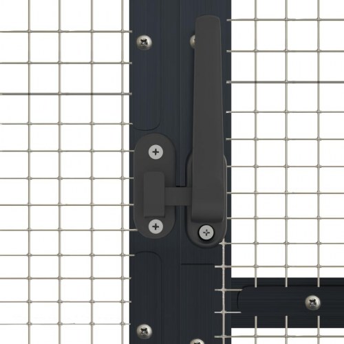 Voliere 1,79 × 8 × 1,85 m i aluminium - antracitgrå