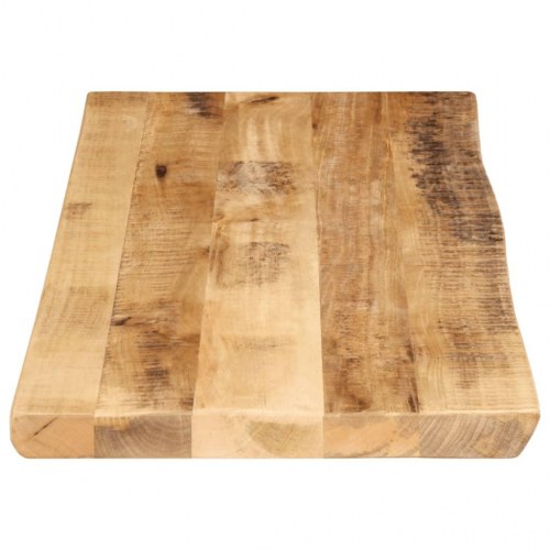 Bordplade i massivt mangotræ med naturlig kant - 90 x 40 x 3,8 cm