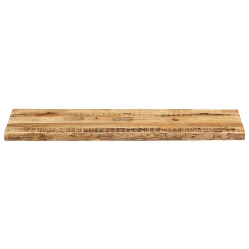 Bordplade 140x40x2,5 cm naturlig kant massivt ru mangotræ