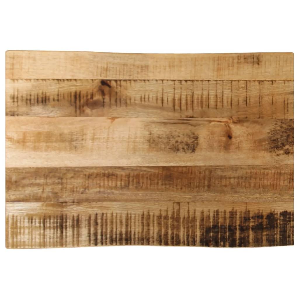 Bordplade 60x40x2,5 cm naturlig kant massivt ru mangotræ