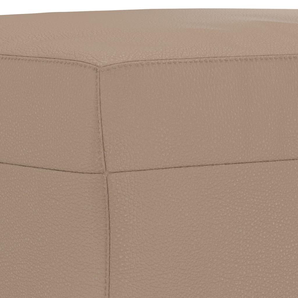 Bænk 70x35x41 cm kunstlæder cappuccinofarvet