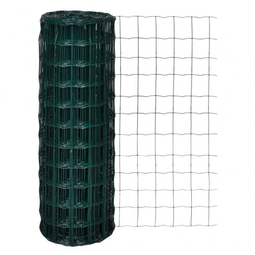 Eurohegn 25 × 1,7 m - ståltråd med grøn PVC-belægning