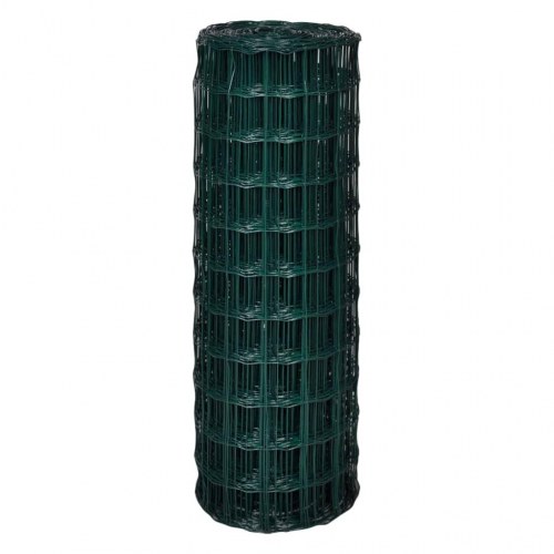 Eurohegn 25 × 1,7 m - ståltråd med grøn PVC-belægning