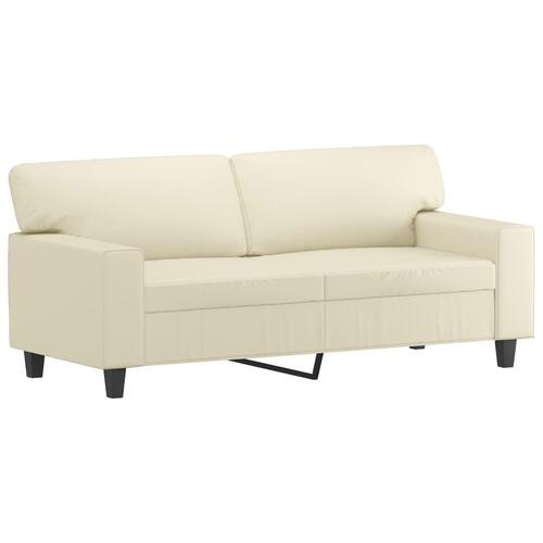 3 personers sofa kunstlæder cremefarvet