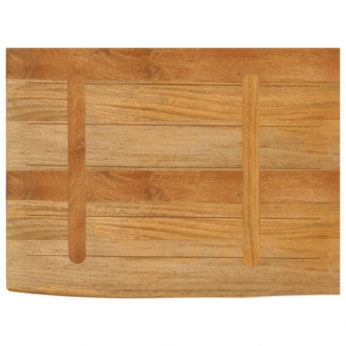 Bordplade i massivt mangotræ 80 x 60 x 3,8 cm - naturlig kant