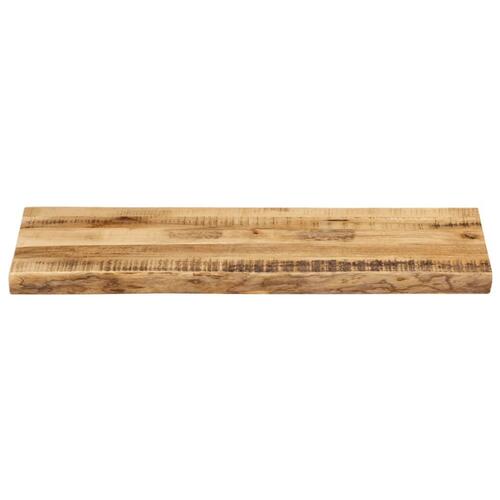 Bordplade 90x40x2,5 cm naturlig kant massivt ru mangotræ
