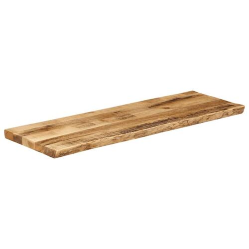 Bordplade 120x40x3,8 cm naturlig kant massivt ru mangotræ