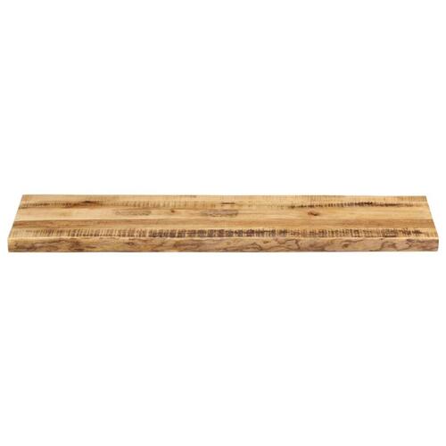 Bordplade 120x40x3,8 cm naturlig kant massivt ru mangotræ