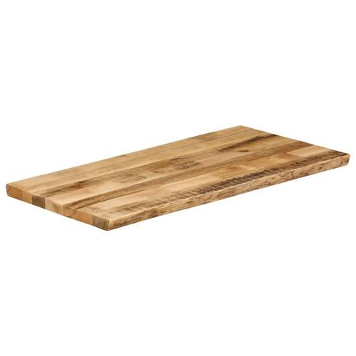 Bordplade 100x60x2,5 cm naturlig kant massivt ru mangotræ