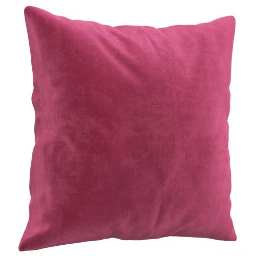 Sofasæt i velour med puder - 2-pers. + 2-pers., vinrød