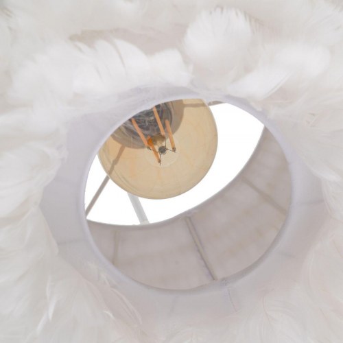 Gulvlampe Hvid Gylden Metal Fjer 60 W 220-240 V 68 x 40 x 175 cm