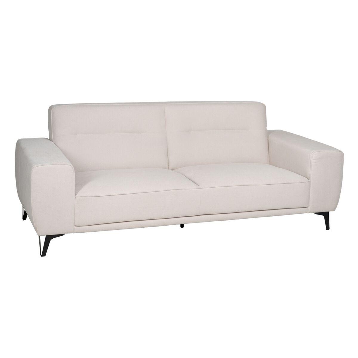 3 personers sofa Flødefarvet Træ 220 x 87 x 85 cm