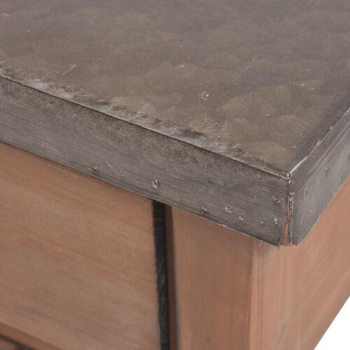 Konsolbord massiv fyrretræ 122 x 35 x 80 cm