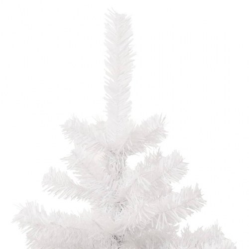 Juletræ med lys og potte PVC 120 cm hvid
