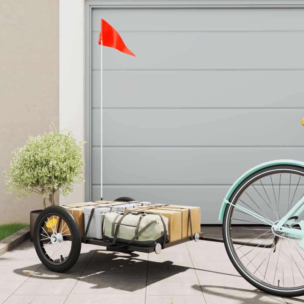 Cykelanhænger 126 × 63 × 34 cm - jern, sort